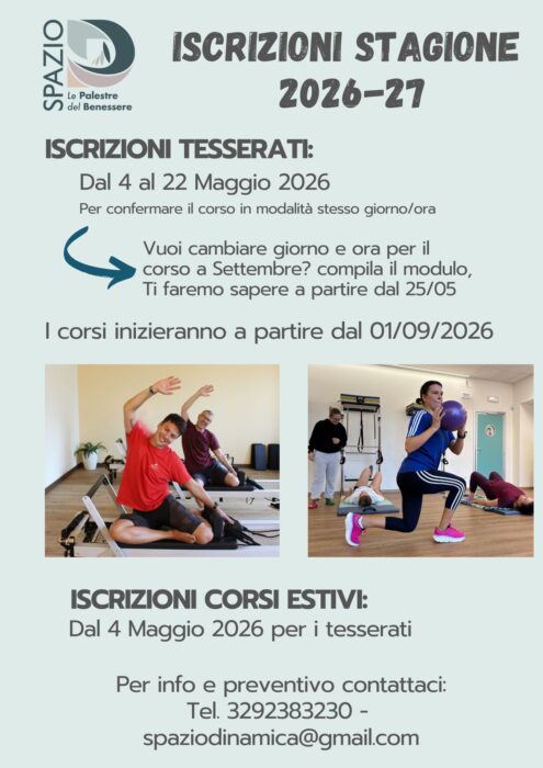 Pre-Iscrizioni Stagione 2026-27 1 Pre iscrizioni spazio d storia 21 x 29.7 cm